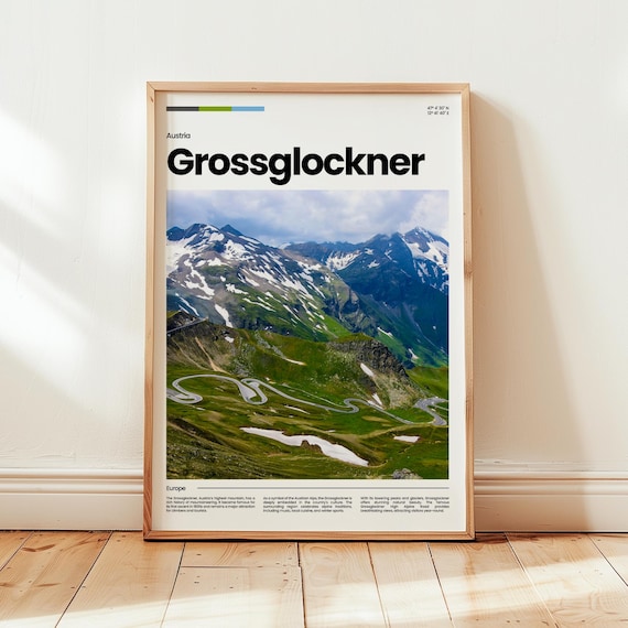 Grossglockner Alpine Road Hairpin Bends Austria Mountain Poster