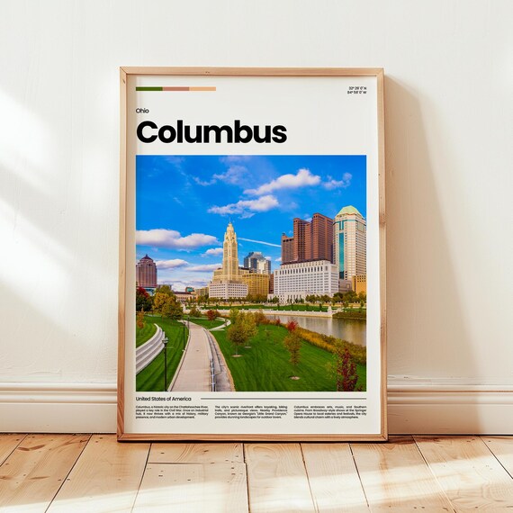 Columbus Poster Print Photo Wall Art Ohio Travel Gift