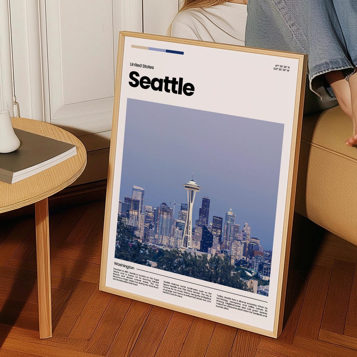 Seattle Travel Poster Seattle Poster Seattle Photo Poster Seattle Art Print Seattle Art Usa Poster Usa Travel Poster Travel Gift - Image 3