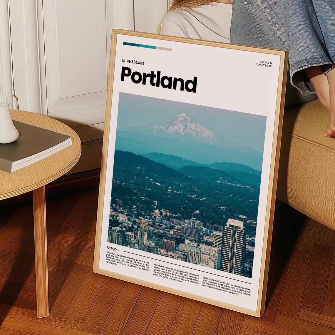 Portland Travel Poster Portland Poster Portland Photo Poster Portland Art Print Portland Art Usa Poster Usa Travel Poster Travel Gift - Image 3