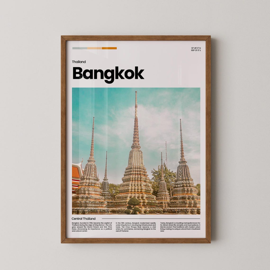 Bangkok Travel Poster Bangkok Poster Bangkok Photo Poster Bangkok Art Print Thailand Poster Thailand Travel Poster Travel Gift