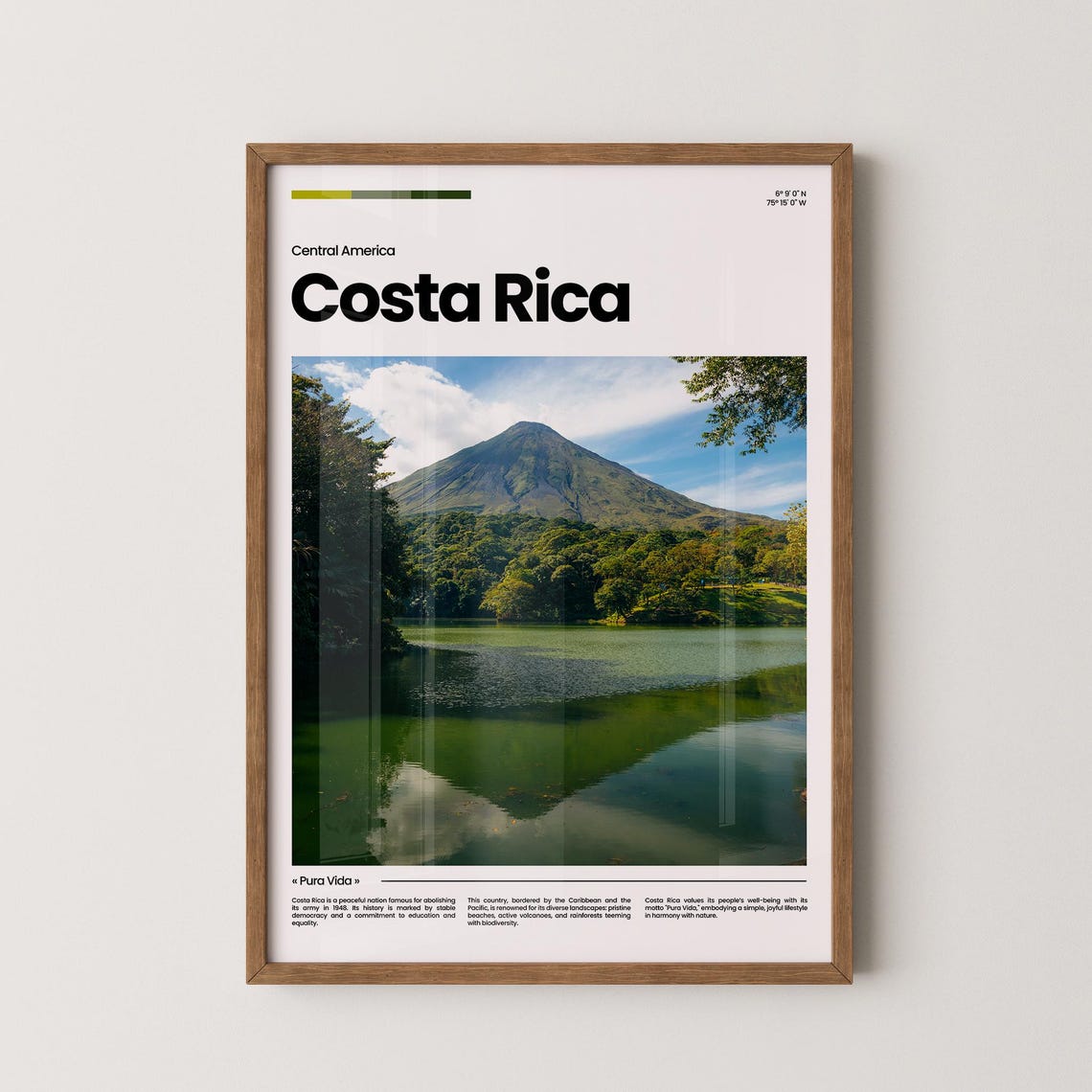 Costa Rica Travel Poster Costa Rica Poster Costa Rica Photo Poster Costa Rica Art Print Central America Poster Travel Gift