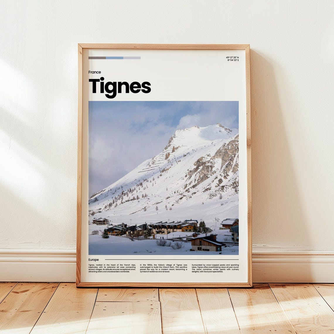 Tignes Poster Print Photo Wall Art France Travel Gift