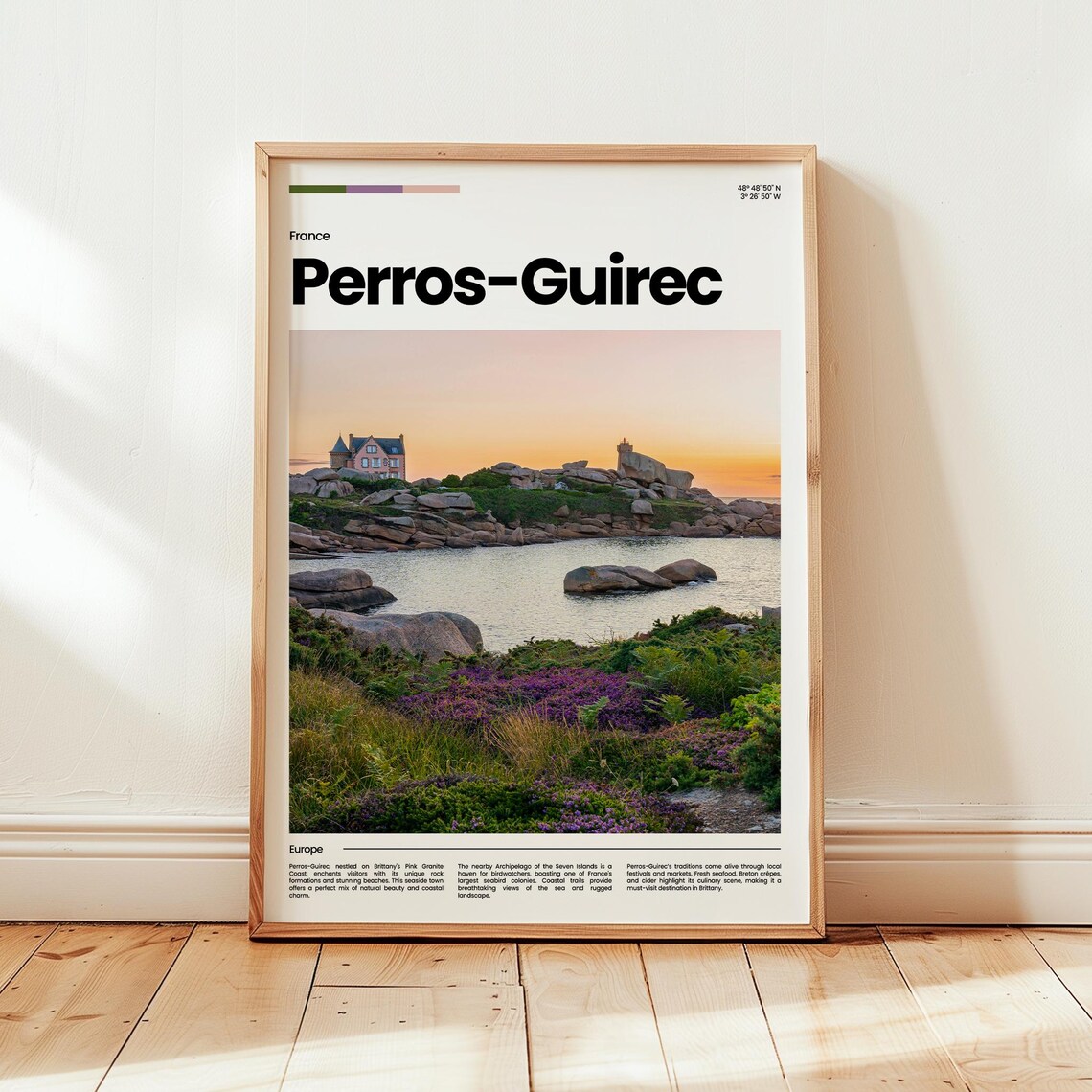 Perrosguirec Poster Print Photo France Travel Gift