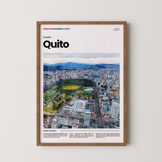Quito Travel Poster Quito Poster Quito Photo Poster Quito Art Print South America Poster Ecuador Travel Poster Travel Gift