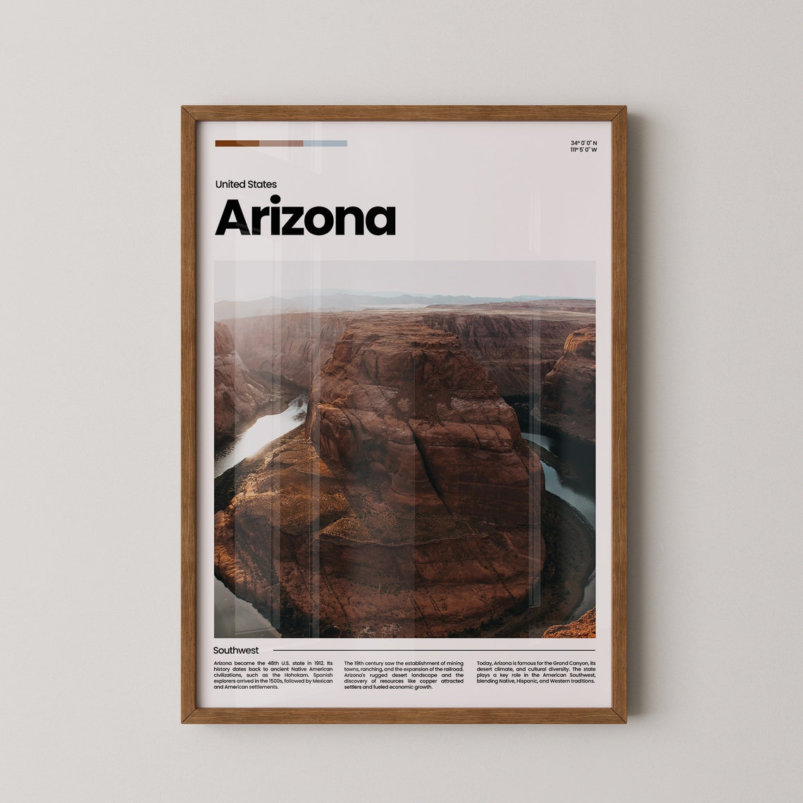 Arizona Travel Poster Arizona Poster Arizona Photo Poster Arizona Art Print Arizona Art Usa Poster Usa Travel Poster Travel Gift