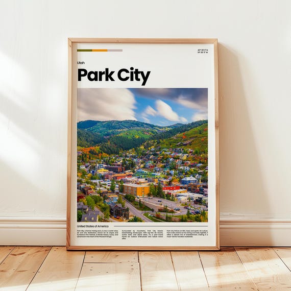 Park City Poster Print Photo Wall Art Utah Travel Gift