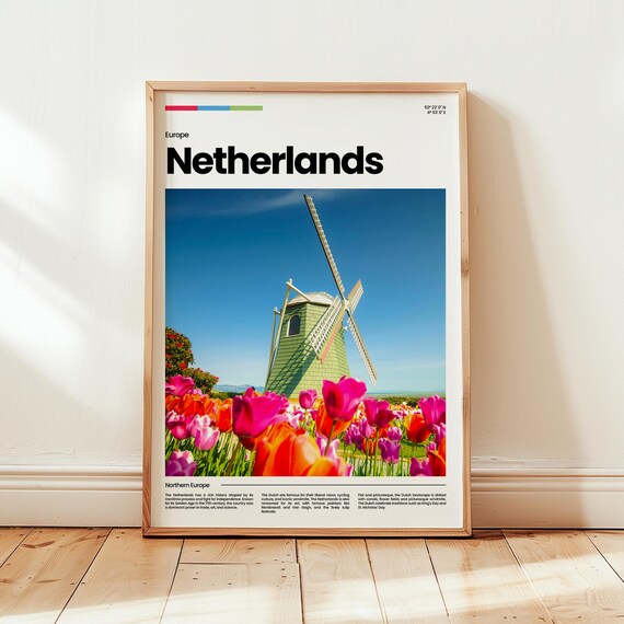 Netherlands Poster Print Photo Wall Art Europe Travel Gift
