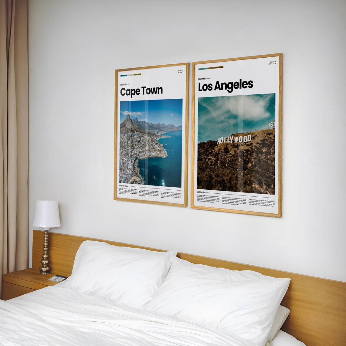 Los Angeles Hollywood Sign Hills California Modern Travel Poster - Image 2