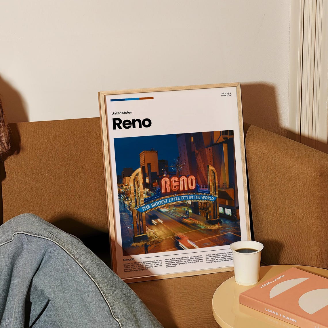 Reno Travel Poster Reno Poster Reno Photo Poster Reno Art Print Reno Art Usa Poster Usa Travel Poster Travel Gift - Image 4