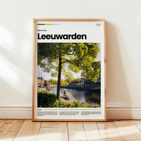 Leeuwarden Poster Print Photo Netherlands Travel Gift