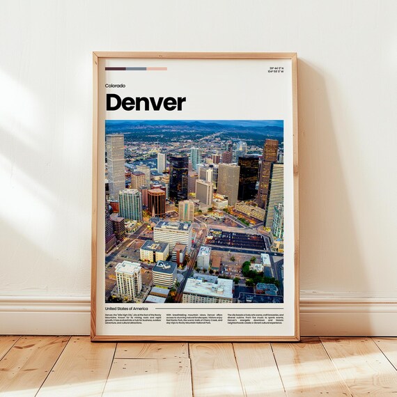 Denver Poster Print Photo Wall Art Colorado Travel Gift