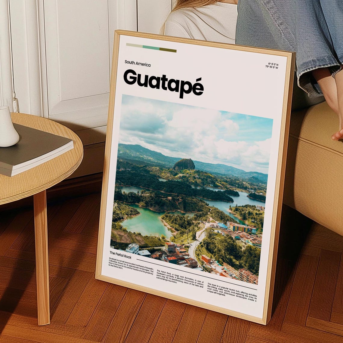 Guatape Travel Poster Guatape Poster Guatape Photo Poster Guatape Art Print South America Poster Travel Poster Print Travel Gift - Image 3