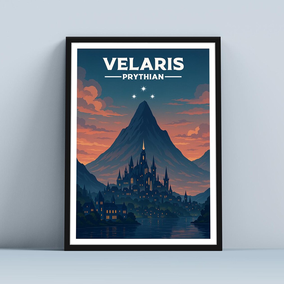 Velaris Travel Poster, Fantasy Scifi Booktok Decor