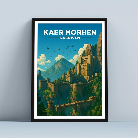Kaer Morhen Kaedwen Mountain Fortress Fantasy Travel Art Poster