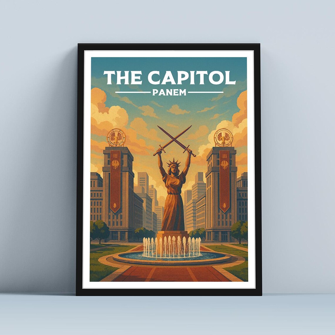 The Capitol Panem Hunger Games Fantasy Vintage Travel Poster