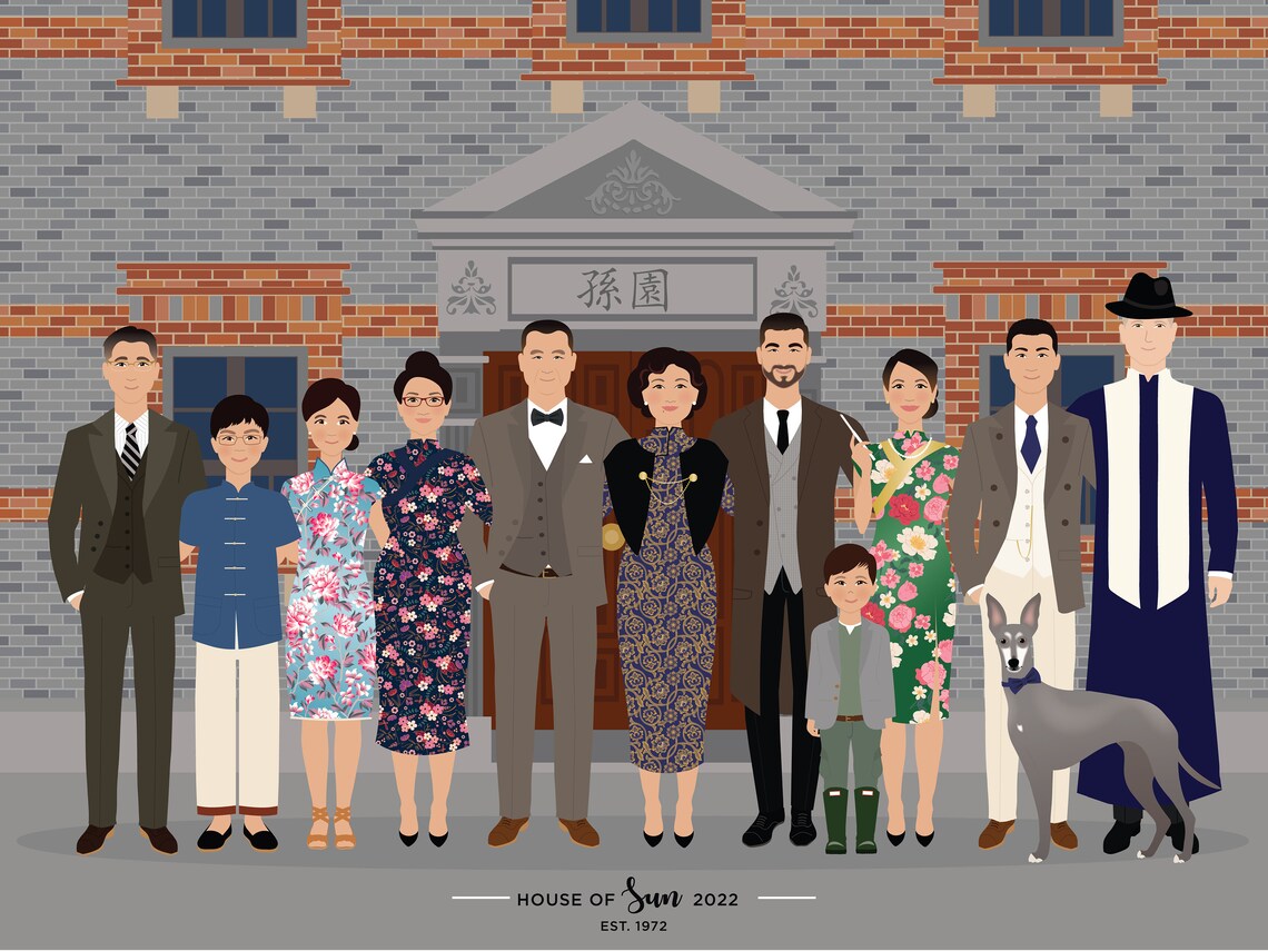 Family Portrait Illustration, Add A Child - Image 3