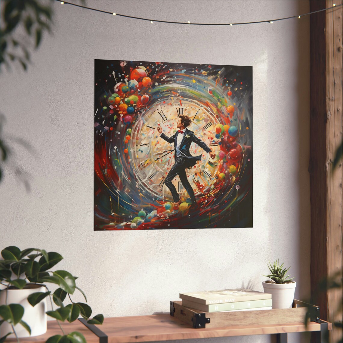 Time Loop, Trippy Poster With Giant Clock - Image 2