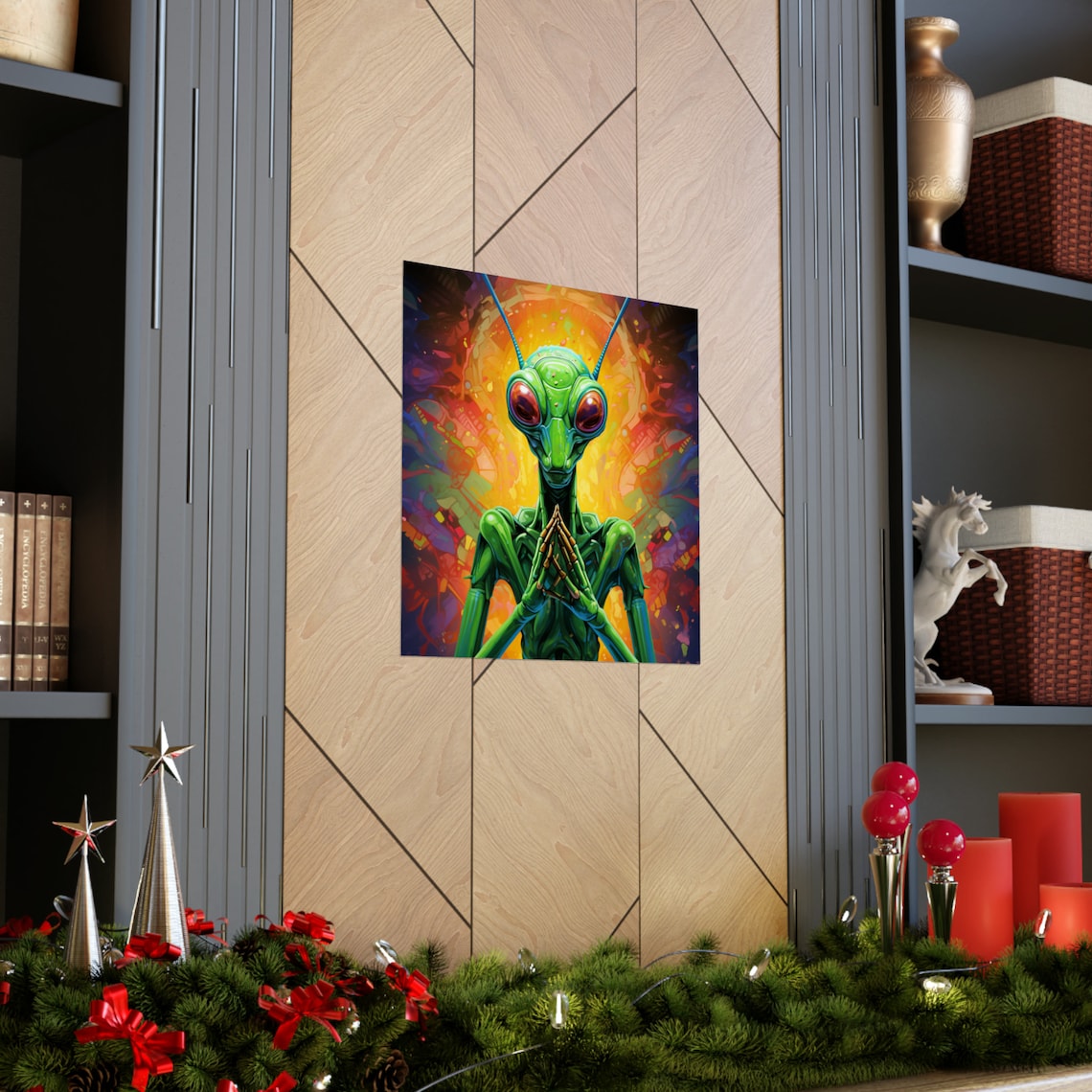Meditating Alien - Psychedelic Trippy Print - Image 3