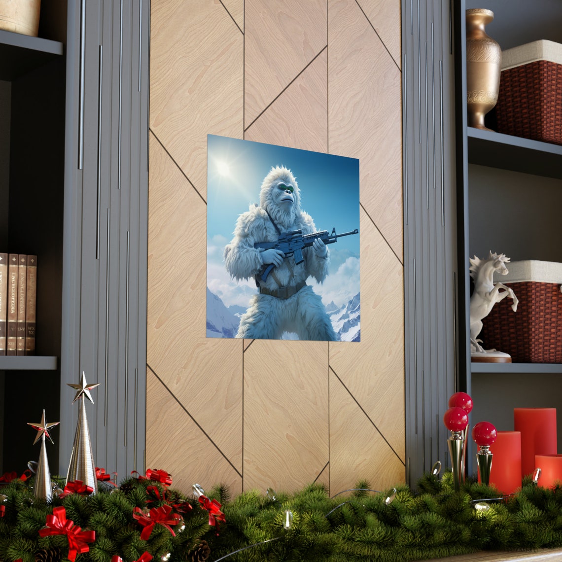 Commando Yeti - Yeti Lovers, Mountain Landscape Poster - Image 3