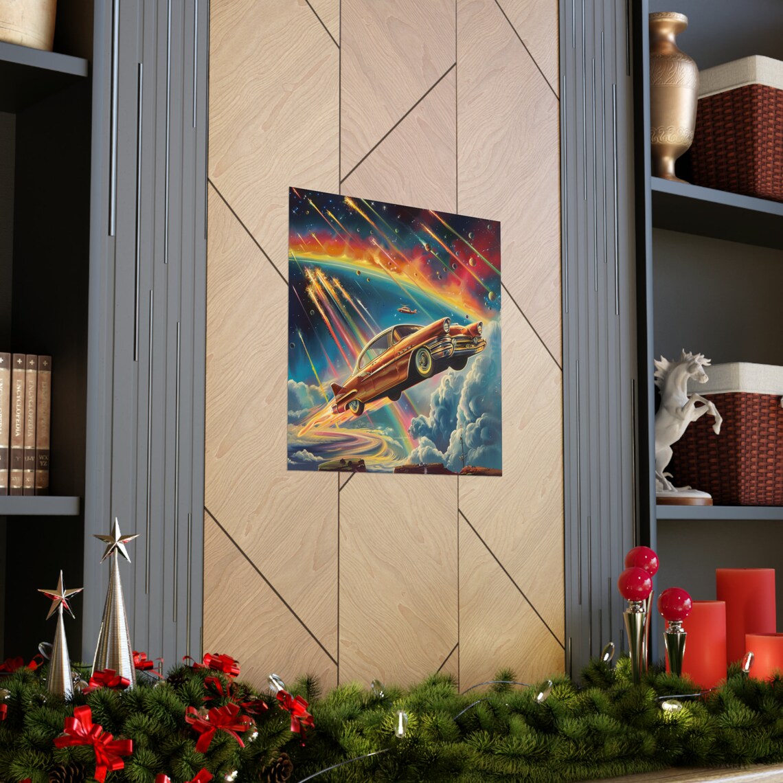 Charging Through Space In A Vintage Vehicle Poster - Image 3