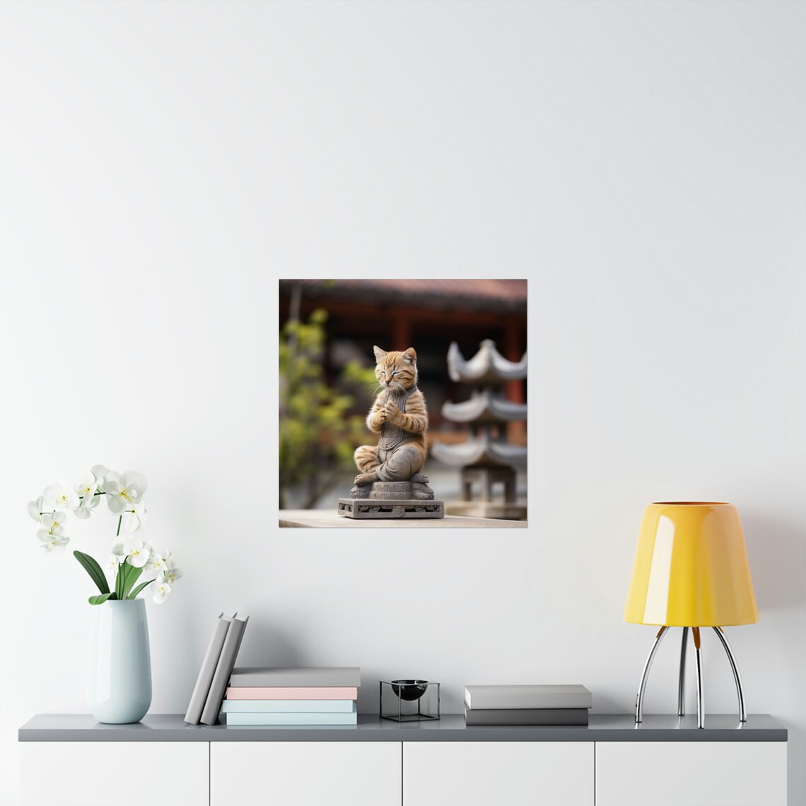 Zen Yogi Kitty, Cat Yoga Balance Pose Poster - Image 2