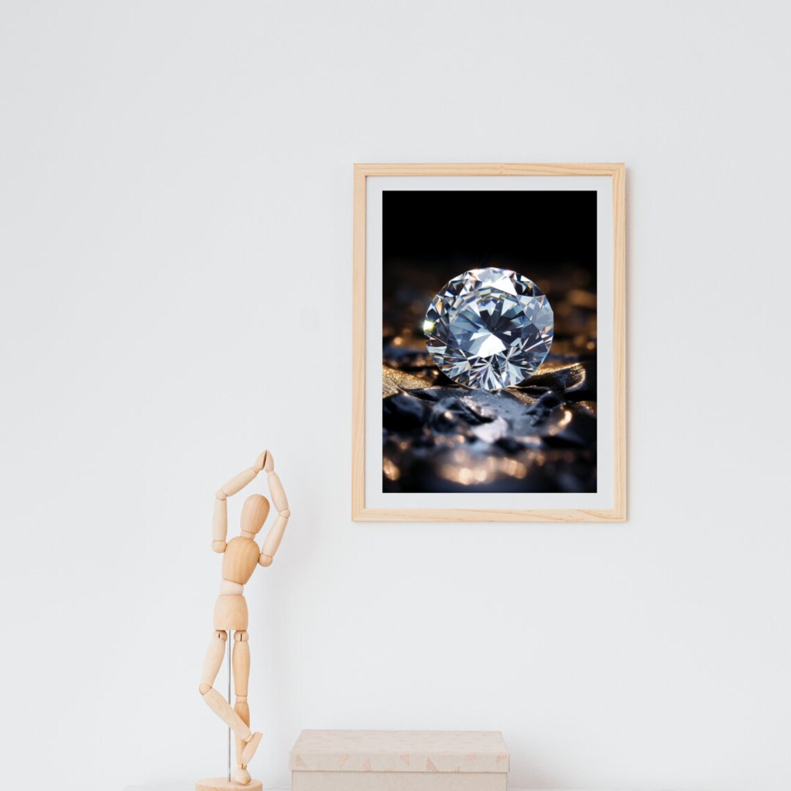 Single Diamond Poster, Modern Abstract Diamond Art - Image 3
