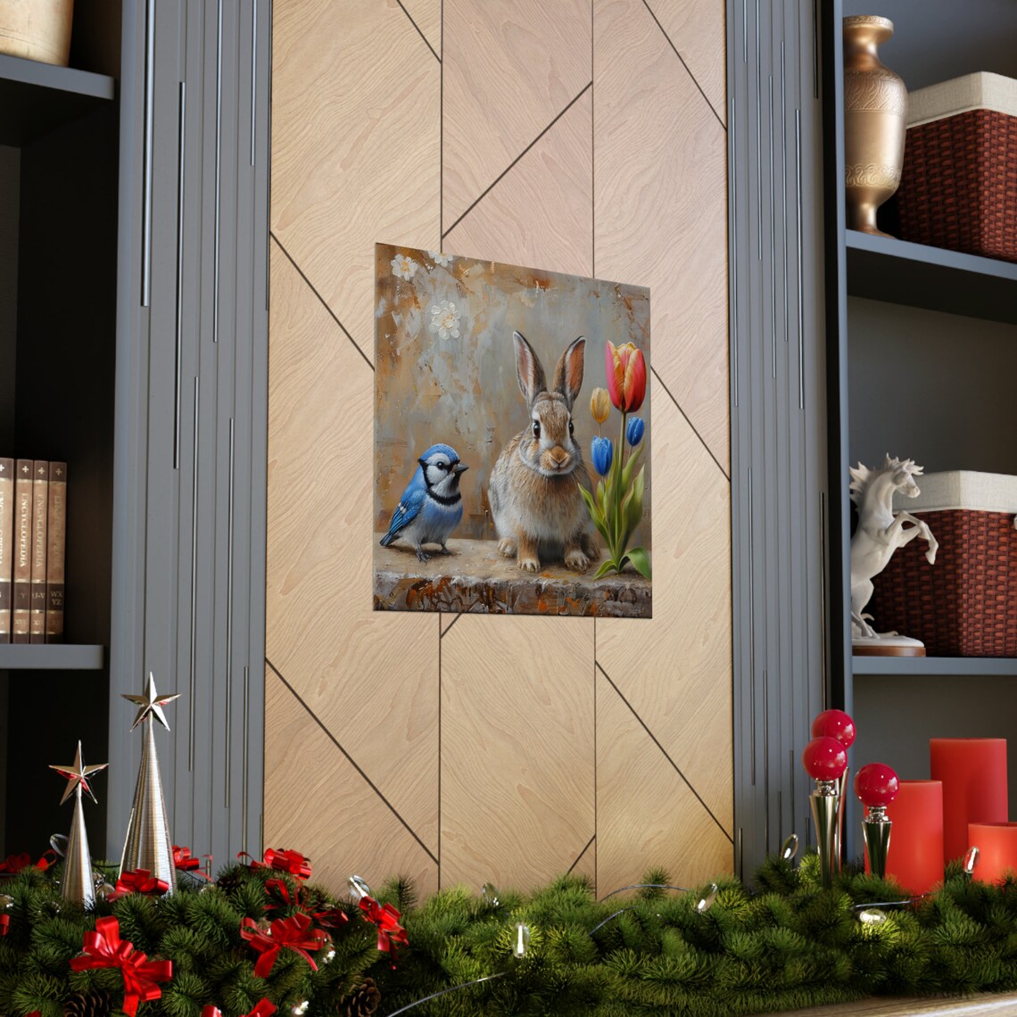 Rabbit And Blue Jay Best Friends, Spring Poster - Image 2