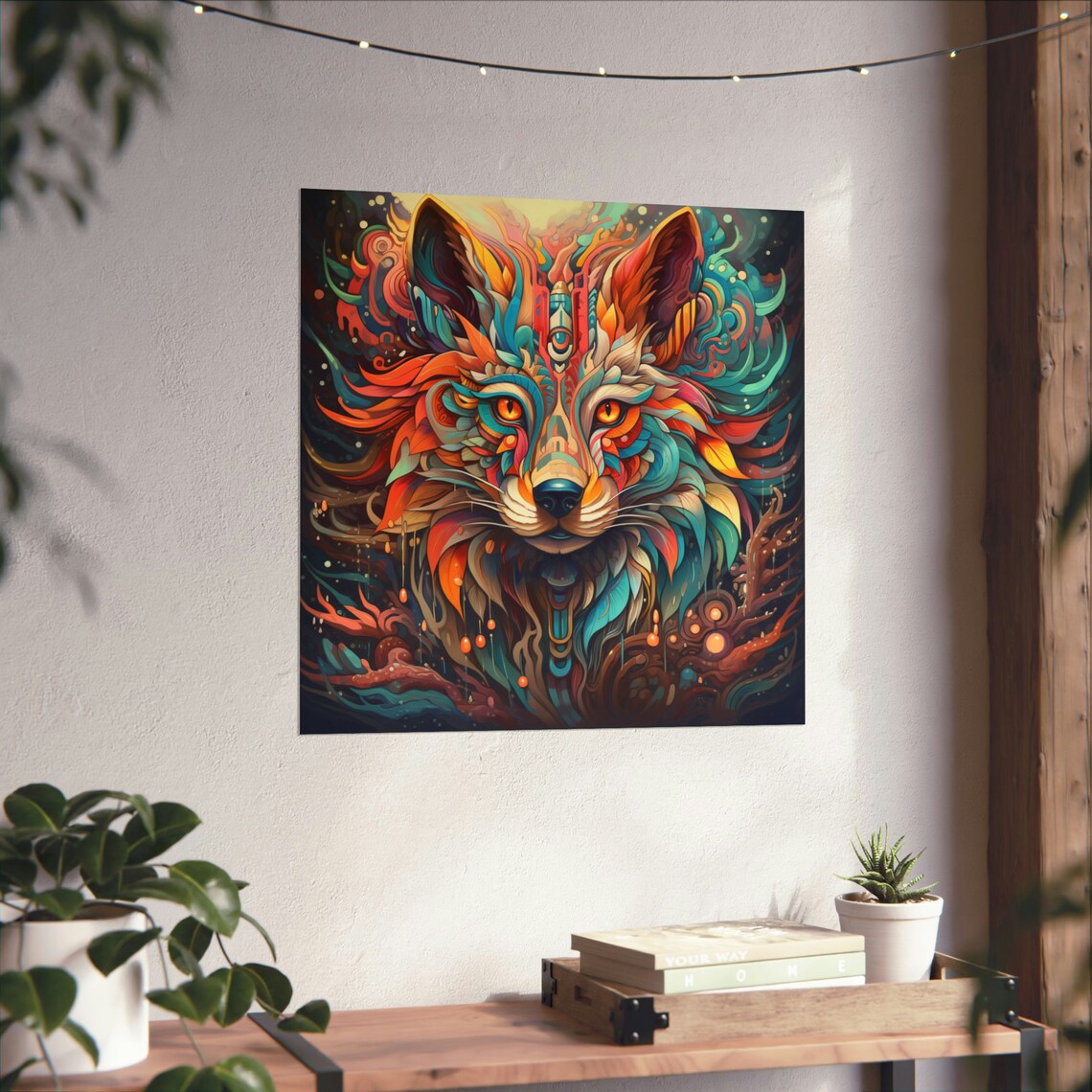 Third Eye Fox, Trippy Spiritual Art Print - Image 3