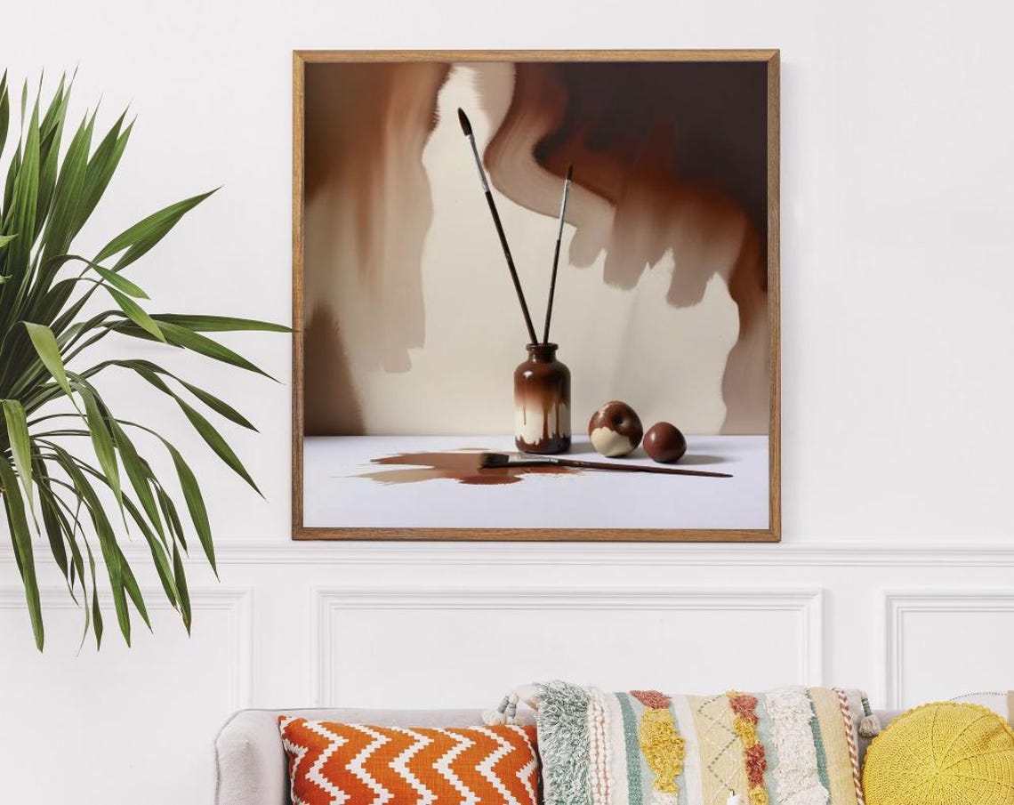 Abstract Art Print Contemporary Soft Art Neutral Modern Minimalist Poster Instant Wall Decor