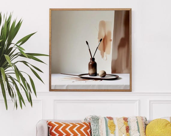Abstract Art Print Contemporary Soft Art Neutral Modern Minimalist Poster Instant Wall Decor