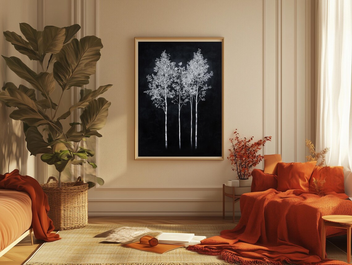 Thanksgiving Art Dark Floral Wall Print Moody Vintage Botanical Art Autumn - Image 2