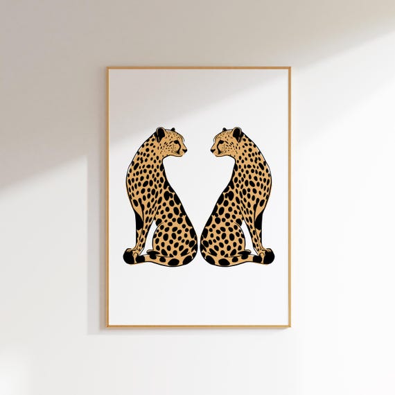 Cheetah Print Beige Wall Art Prints For Dorm Room Decor Poster Neutral Apartment