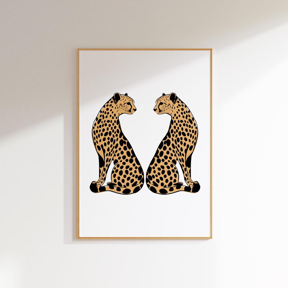 Cheetah Print Beige Wall Art Prints For Dorm Room Decor Poster Neutral Apartment