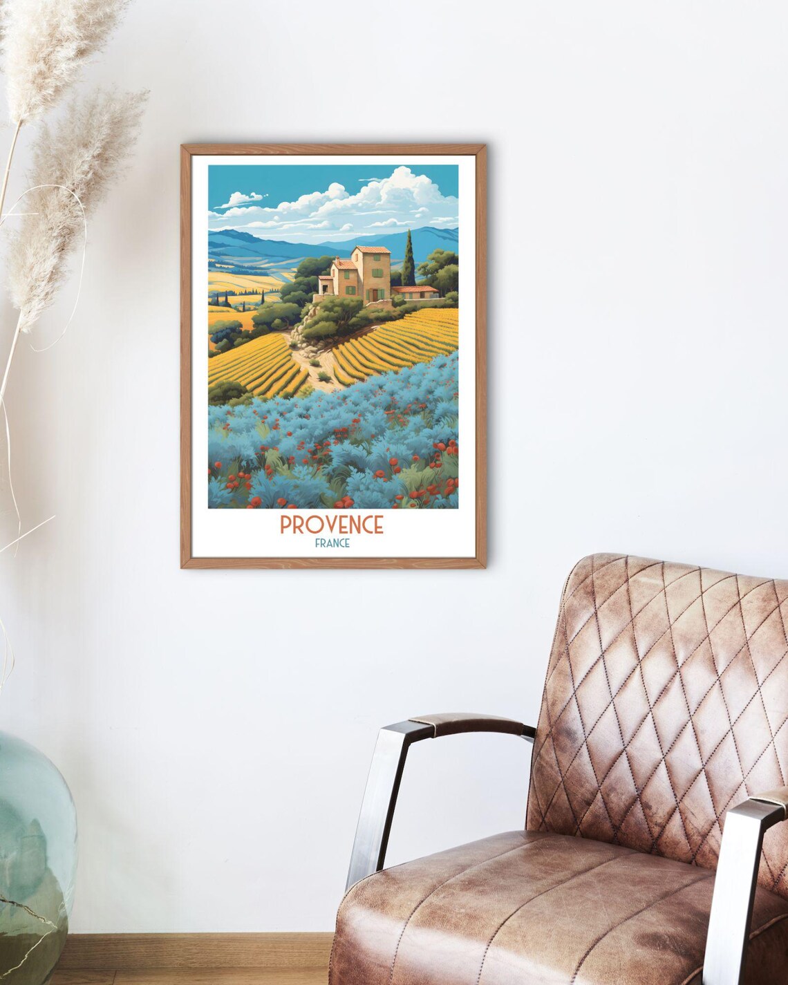 Provence France Lavender Fields and Farmhouse Countryside Art Print - Image 2