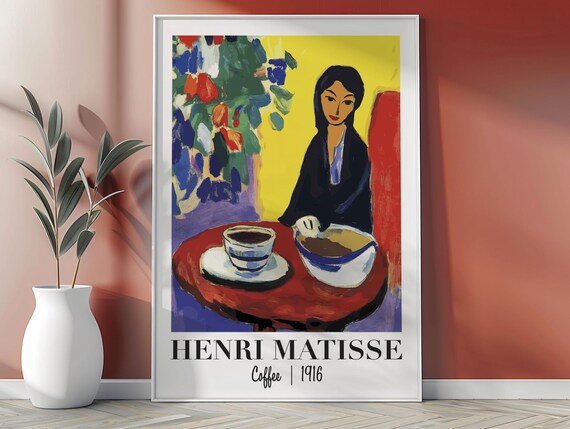 Henri Matisse Coffee Art Print Modern Matisse Inspired Poster Art Gallery Matisse Minimalist Wall Decor Matisse Art Gift