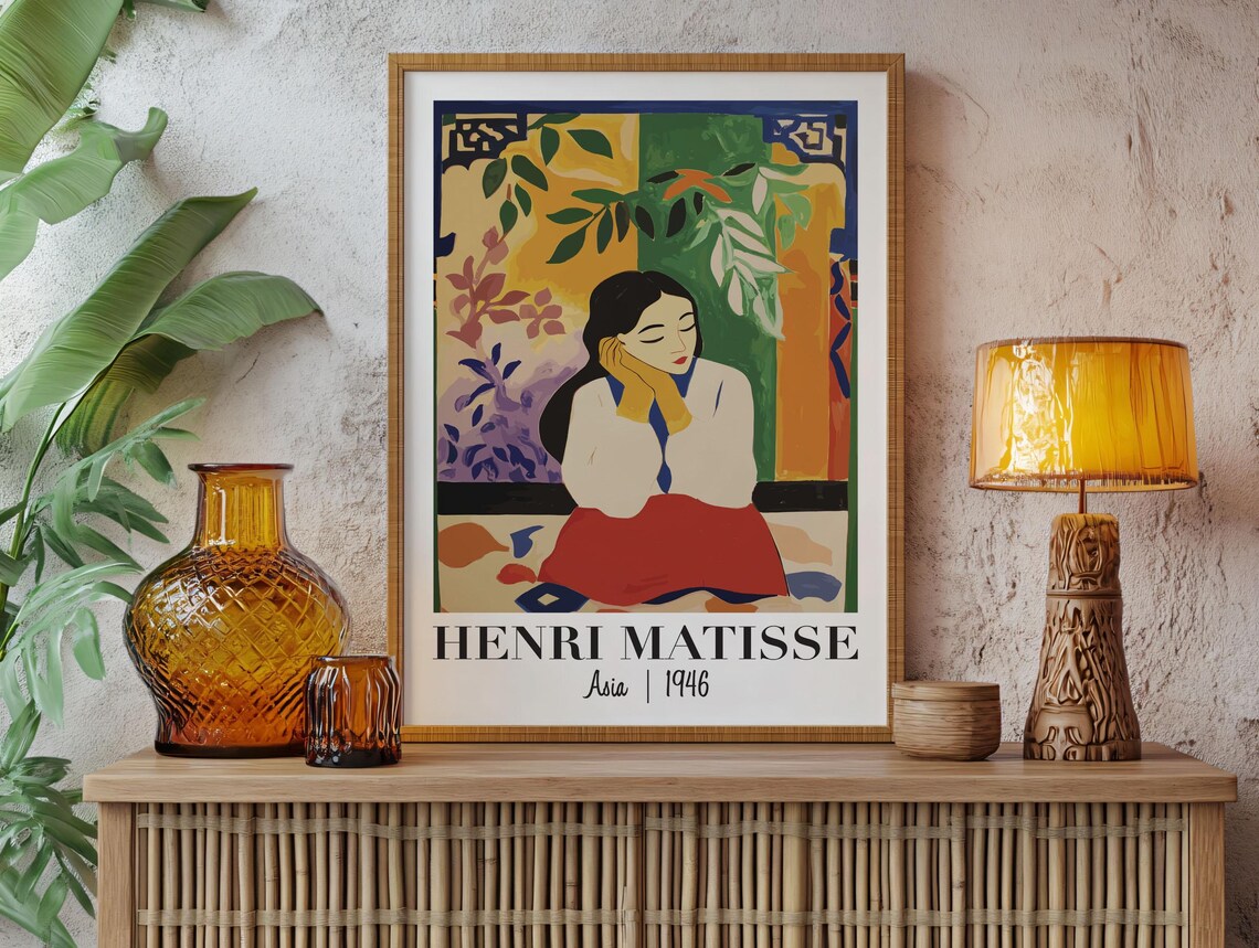 Henri Matisse Asia 1946 Seated Asian Woman Resting Art Print - Image 2