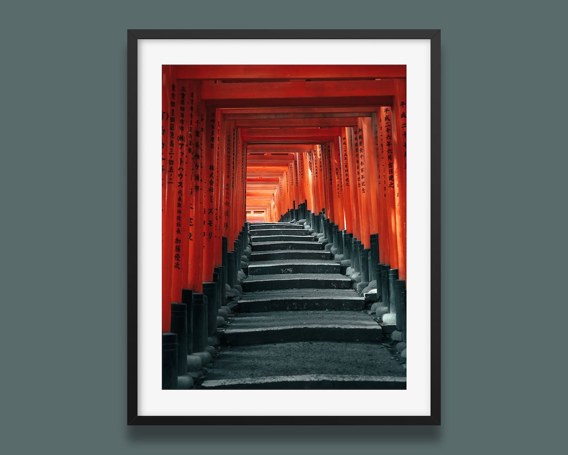 Japan Torii Gate, Fushimi Inari Shrine Travel Poster