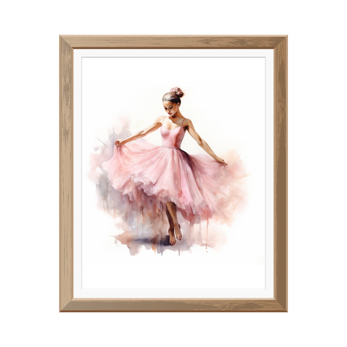 Ballerina Girl Watercolor Painting Wall Art Instant Ballerina Print Ballerina Wall Art Valentine - Image 4