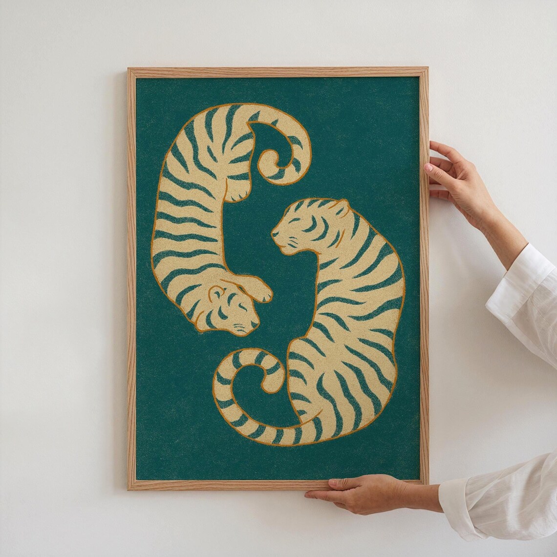Tiger Wall Art, Mid-Century Modern Poster