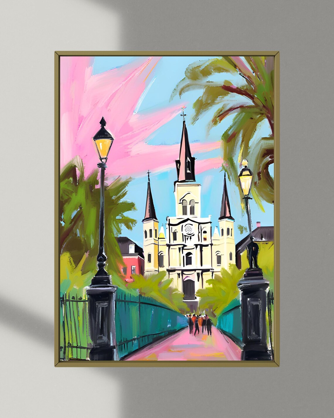 New Orleans French Quarter Travel Poster Art Print