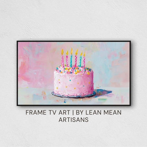 Birthday Cake Themed Frame Tv Art Party Celebration Artwork For Frame Tv Instant For Birthday Or Special Event Decor