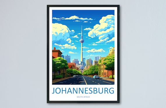 Johannesburg Travel Print Wall Art Johannesburg Wall Hanging Home Dcor Johannesburg Gift Art Lovers South Africa Art Print Johannesburg Art