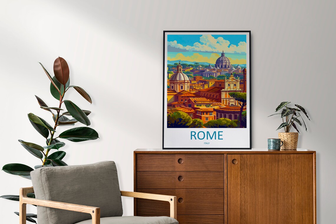 Rome Travel Poster, Italy Wall Art Decor - Image 2