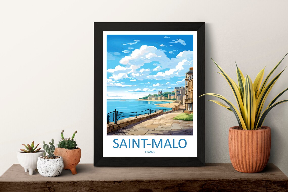 Saint Malo Travel Poster, France Wall Art - Image 3