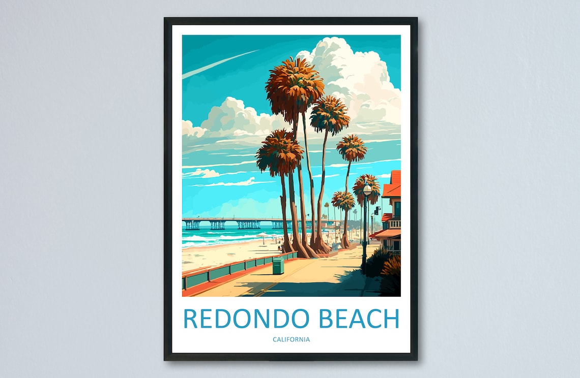 Redondo Beach Travel Print Home Dcor Art Print