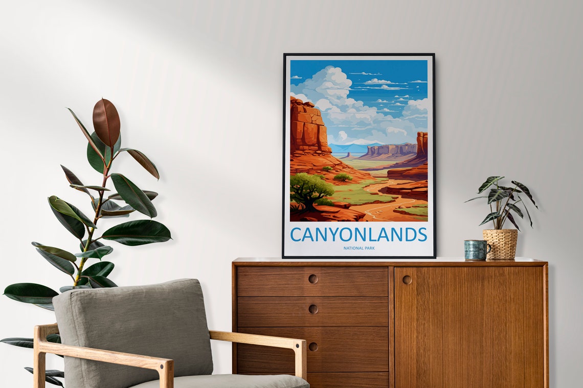 Canyonlands National Park Red Rock Mesa Desert Valley Poster - Image 2