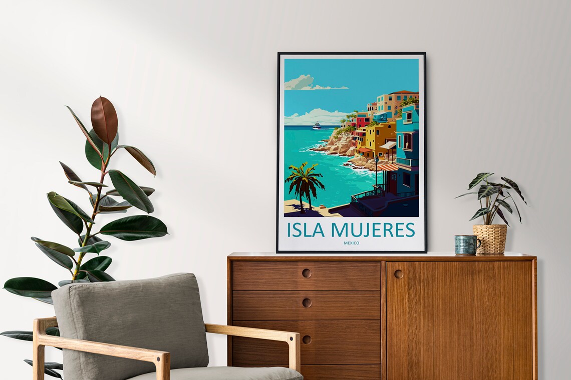 Isla Mujeres Travel Poster, Place-Inspired Wall Art - Image 2