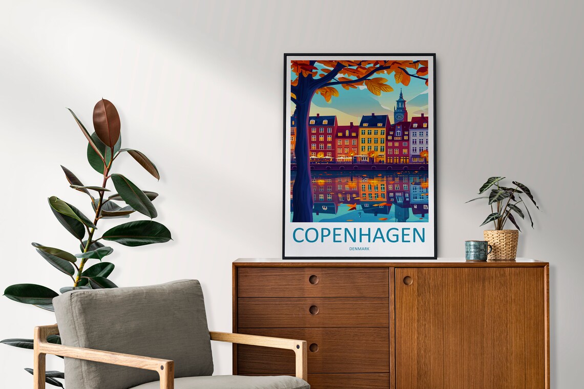 Copenhagen Gift Art Lovers Travel Poster - Image 2