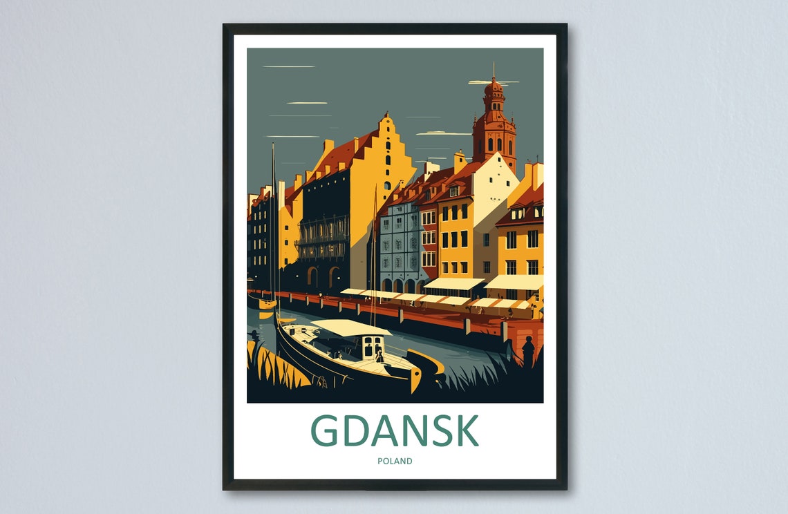 Gdansk Travel Print Gdansk Polish Home Dcor Gdansk Art Print Polish Baltic Coast Room Print For Polish Gift Art Poster Wall Art For Poland